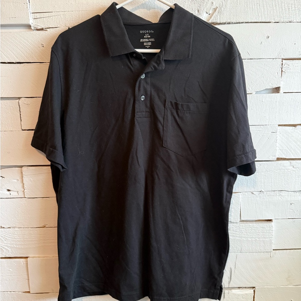 George Classic Black Men's Polo Shirt